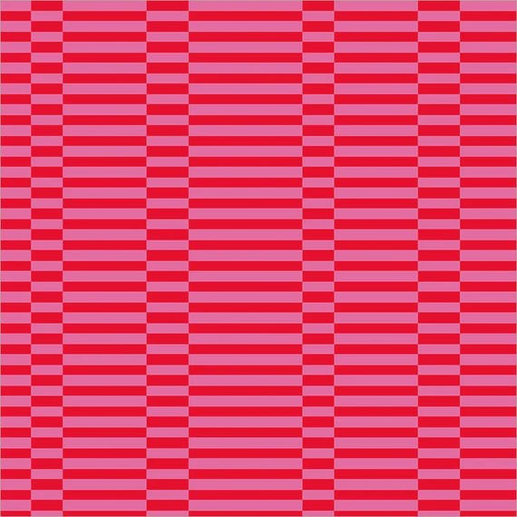 Broken Stripe 55379-1 Red/Pink by Annabel Wrigley, Windham Fabrics, sold by the yard