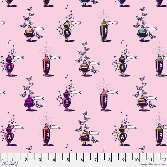 Nightshade (Déjà Vu), Apothecary - Nerium, by Tula Pink for FreeSpirit Fabrics, sold by the 1/2 yard or the yard