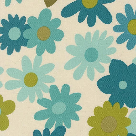 Happy Daze, by Chloe's Closet, Aqua, 33840 18, Moda Fabric, sold by the yard