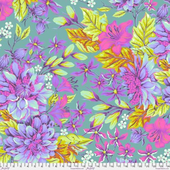 Untamed, By Tula Pink, Hello Dahlia Wide, in Cosmic, 108-Backing Fabric, sold by the yard