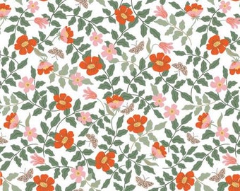 Strawberry Fields - Primrose - Ivory Fabric- RP402-IV2- Rifle Paper Co- Cotton and Steel/RJR- Sold by the yard