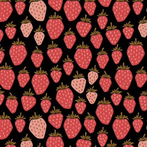 Under The Apple Tree II, Queen Of Berries, After Midnight Unbleached CANVAS Fabric, LV500-AM15UC, sold by the yard