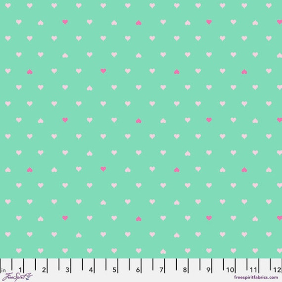 Besties, Unconditional Love, in Meadow, by Tula Pink,  FreeSpirit Fabrics, sold by the 1/2 yard or the yard