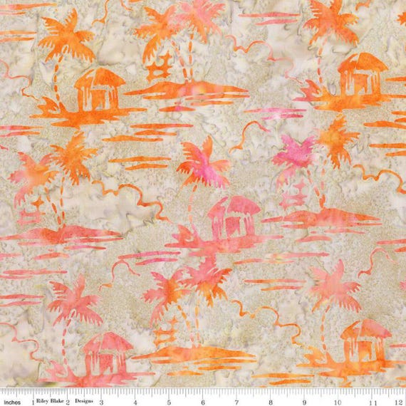 Expressions Batiks, Places You'll Go, in Sugar Cookie, Riley Blake Designs, sold by the yard