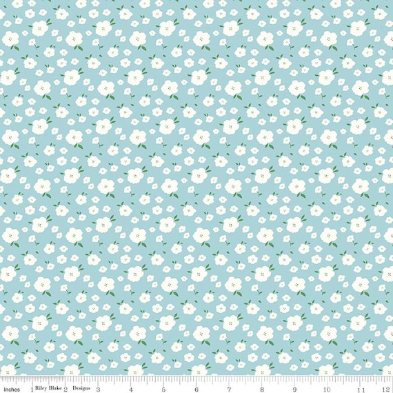 Serendipity 2, Flower Bed, in  Powder, C17304-POWDER, By Minki Kim, Riley Blake Designs, sold by the yard