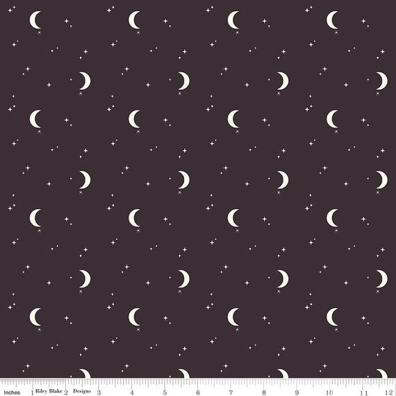 The Apothecary, Night Sky, in Midnight, C17555-Midnight, By Amber Elliot, Riley Blake Designs, sold by the yard