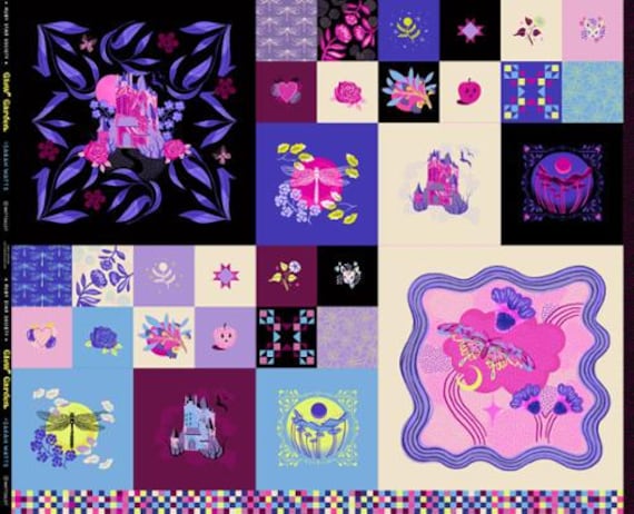 Glow Garden, Fairytale Panel 36" x 44", Multi RS2111 11, By Sarah Watts, Ruby Star, sold by the yard