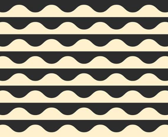 Groove, Wavy Geometrics Stripe, in Tuxedo, By Emily Van Hoff,  42373 27, Moda, sold by the yard