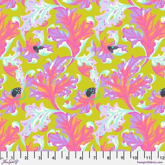 Tabby Road Déjà Vu, Eek, in Electroberry, by Tula Pink, for FreeSpirit Fabrics, sold by the 1/2 yard or the yard