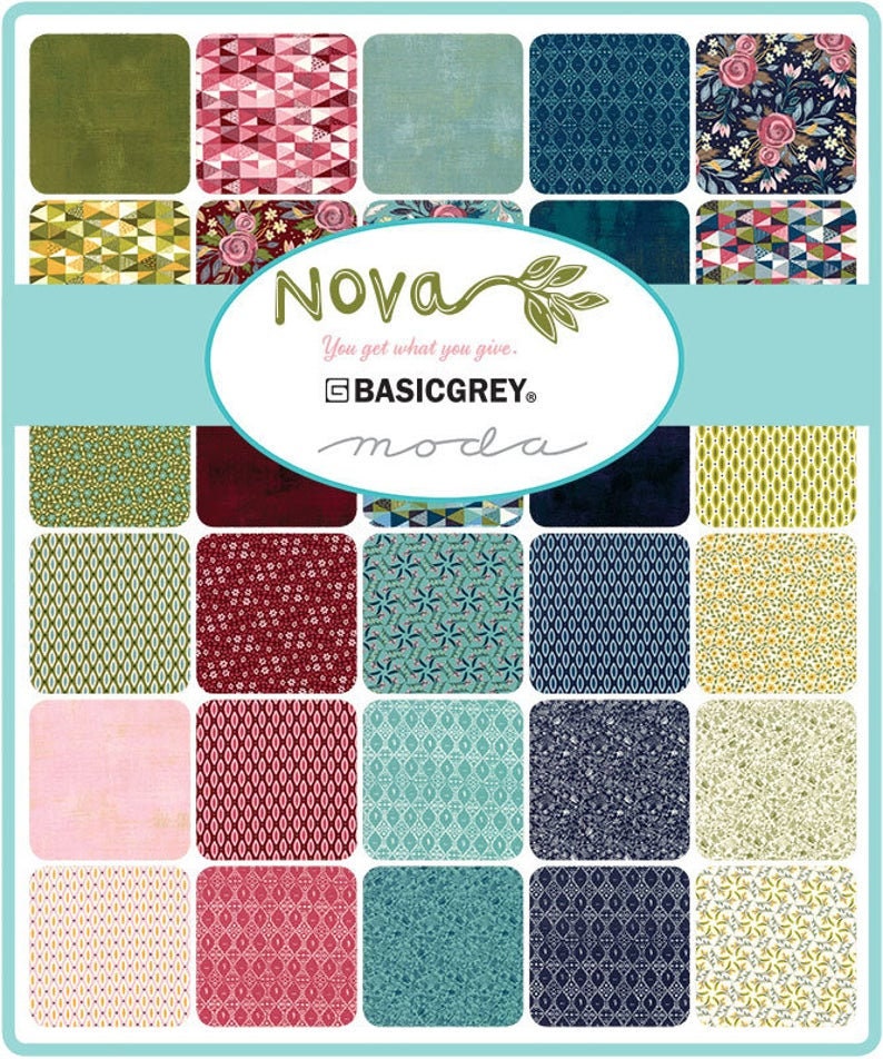 Nova Layer cake 10 inch fabric square by BasicGrey for Moda quilting