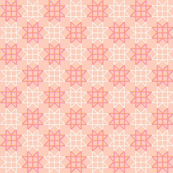 Paper Cuts 2, Paper Star, in Peach Puffs, RS1114 15, Rashida Coleman Hale, Ruby Star Society, Sold by the yard