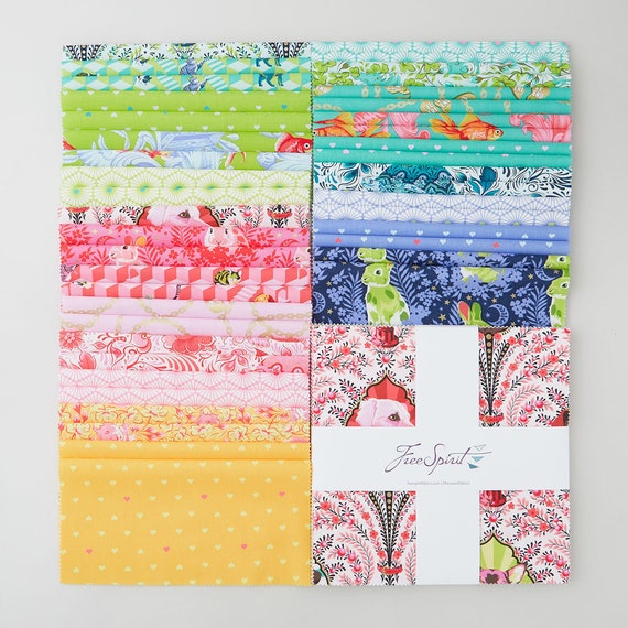 Besties 10 inch squares, 10x10 squares, By Tula Pink, for FreeSpirit