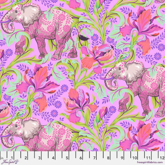 All Ears, in Cosmic, Everglow by Tula Pink, for FreeSpirit Fabrics, sold by the 1/2 yard or the yard, 100% Cotton