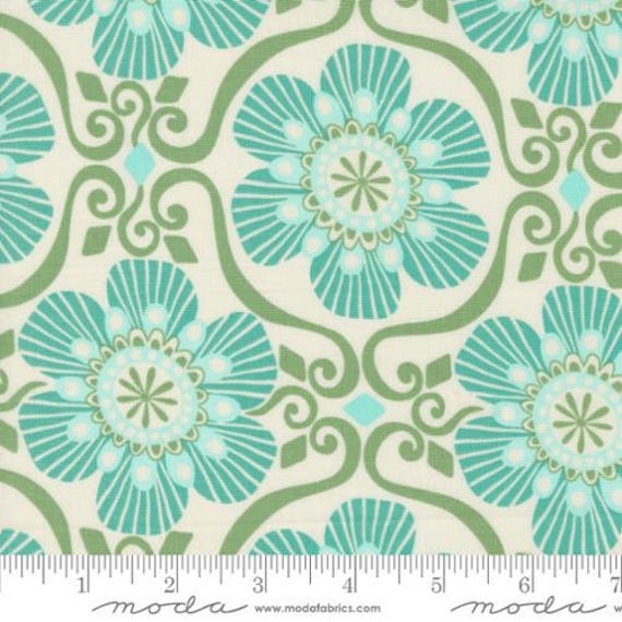 Tango, Barcelona, in Cream Sea 27334 11, By Kate Spain, Moda, sold by the 1/2 yard or the yard