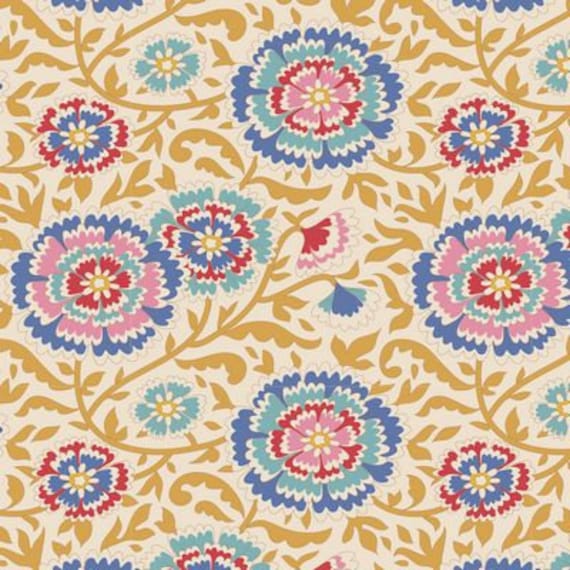 Jubilee, Elodie Mustard, by Tone Finnanger, TIL100550-V15, For Tilda Fabrics, sold by the 1/2 yard or the yard