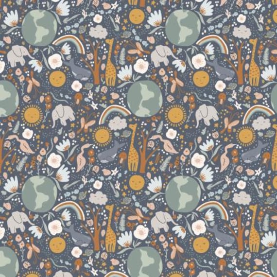 Wonderful World - Out Of This World - In The Midnight Hour Fabric Cotton+Steel, sold by the yard
