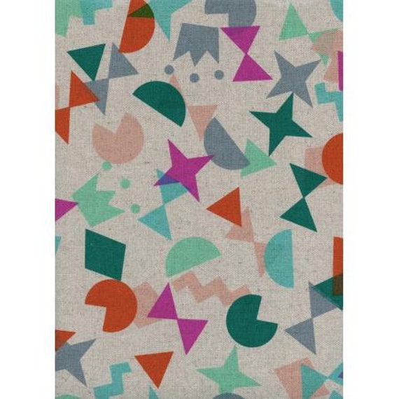 Paper Cuts, Shape up, Gem CANVAS Fabric, R1969-012 By Rashida Coleman-Hale, Cotton + Steel, Sold by the 1/2 yard or the yard