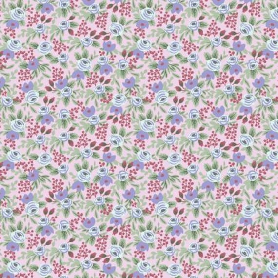 Easter - Garden Party - Rosa - Lilac Fabric, RP305-LI11,  Rifle Paper Co, Cotton + Steel, sold by the 1/2 yard or the yard