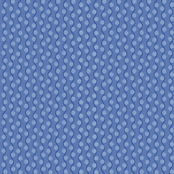 Curio, Thistle, Blue Fabric, RP1109-BL1, By Rifle Paper Co, for Cotton+Steel Fabrics, sold by the 1/2 yard or the yard