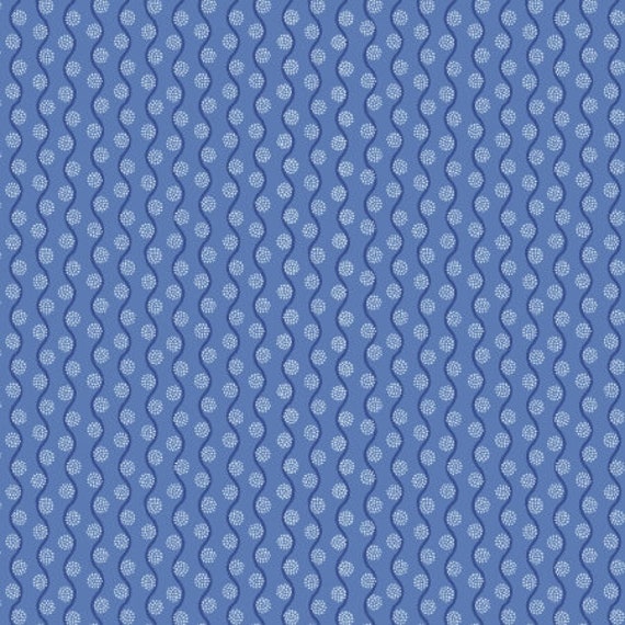 Curio, Thistle, Blue Fabric, RP1109-BL1, By Rifle Paper Co, for Cotton+Steel Fabrics, sold by the 1/2 yard or the yard