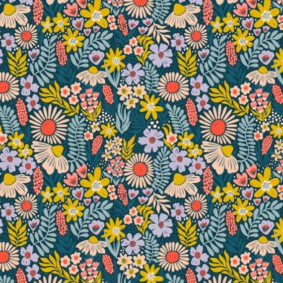 Petals In The Sun - Where The Flowers Grow - After The Rain Fabric Cotton+Steel, sold by the yard