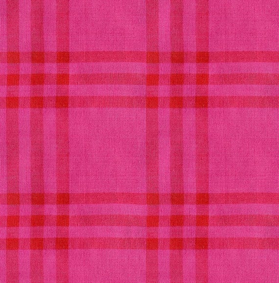 Warp Weft Mystic Fable Fabric by Alexia Abegg, Pink Plaid, Sold by Yard