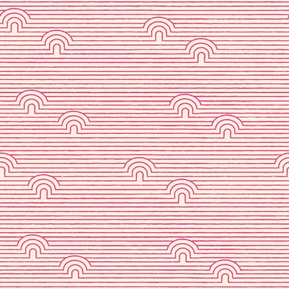 Linear, Caves Playful, By Rashida Coleman Hale, RS1053 13, Ruby Star, sold by the 1/2 yard or the yard