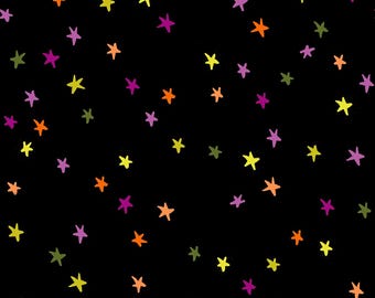 Freaky Familiars, Starry,  Spooky Black, RS4109 98, Ruby Star, sold by the yard