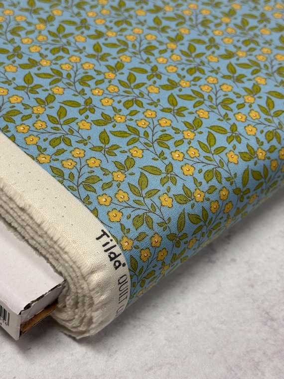 Sunday Brunch, Tipsy, in Sky, Tilda Fabrics, by Tone Finnanger, sold by the yard