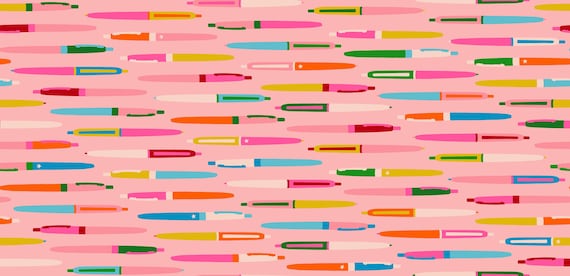 Trinketry, Pens, in Balmy, By Melody Miller, RS0110 18, Ruby Star, sold by the yard