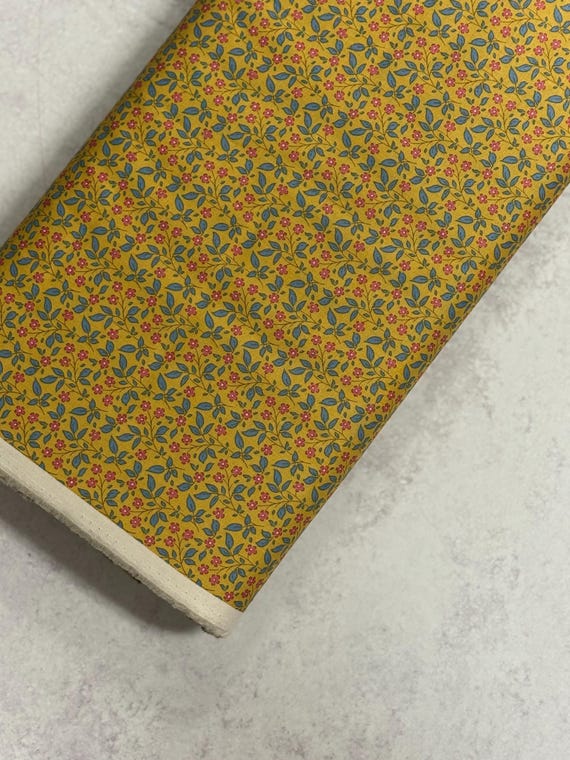 Sunday Brunch, Tipsy, in Yellow, Tilda Fabrics, by Tone Finnanger, sold by the yard