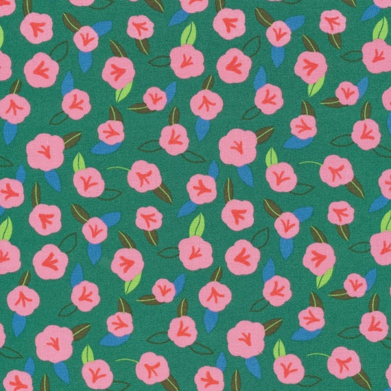 SPRING RIVIÉRE, Darling Buds, Organic Cotton, By Kate Merritt, Cloud 9 Fabrics, sold by the 1/2 yard or the yard