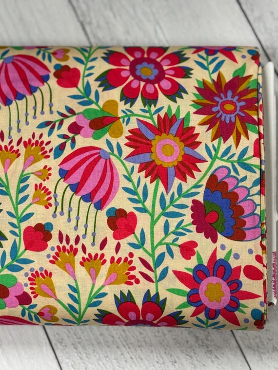 Allegory, Charmed, in Cream, By Anna Maria Parry, Anna Maria Textiles, sold by the yard