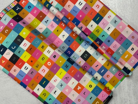 Selvedge, Magic Letters, Multi, RS5180 11, Ruby Star Society, sold by the yard