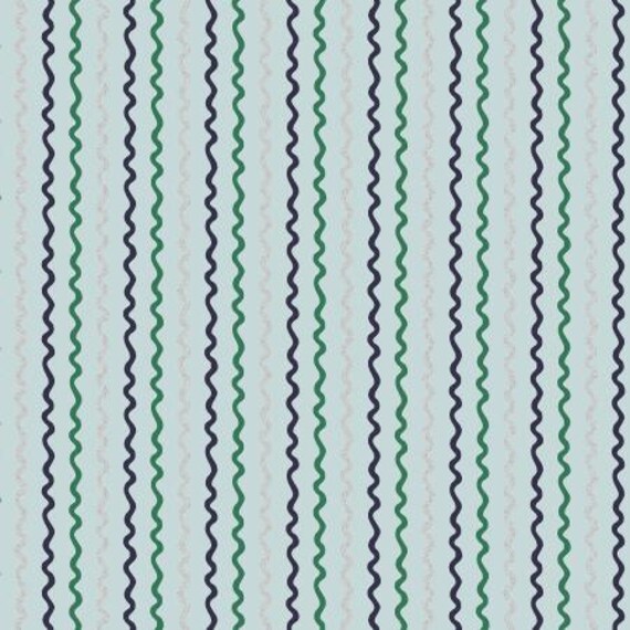Holiday Classics III, RP503-MI32M , Ribbon Stripe, in Mint Metallic Fabric, Rifle Paper Co. Cotton + Steel, Sold by the 1/2 yard or the yard