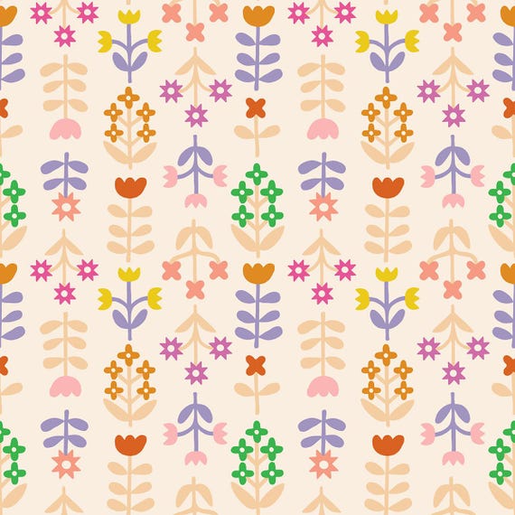 Favorite Flowers, Vintage  Flowers, in Natural, By Ruby Star Society, RS5147 11 Ruby Star, sold by the 1/2 yard or the yard