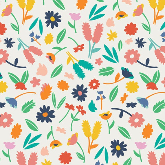 Summerside - Breezy Blossoms Lemonade - Dana Willard - Art Gallery Fabrics- sold by the 1/2 yard or the yard