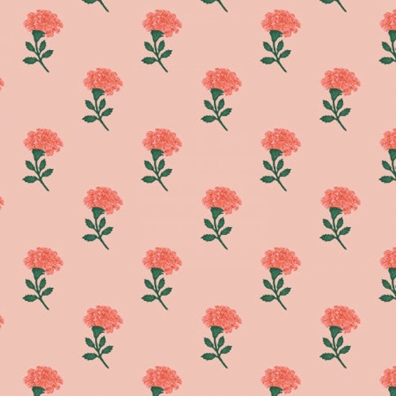 Vintage Garden, Marisol, Pink Fabric, RP1005-PI3, By Riffle Paper Co, Cotton & Steel, sold by the the 1/2 yard or the yard