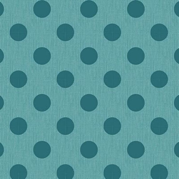 Tilda- Chambray Dots, in Aqua, sold by the 1/2 yard or the yard
