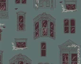 Ghostly & Haunted fabric collection, by AGF, Haunted House, in Multi, sold by the yard