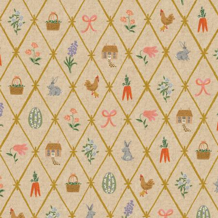 Easter: Easter Lattice in Linen Easter: Easter Lattice in Linen