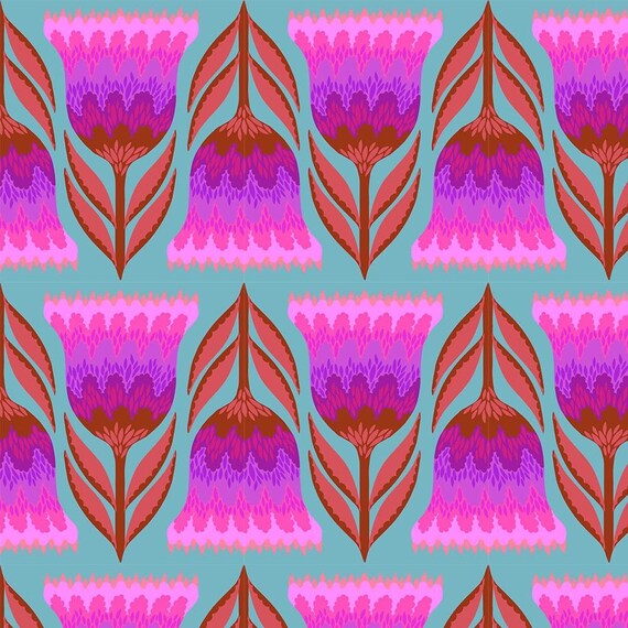 Jumpstart, Celosia, in Amber, AMT130-83C, Anna Maria Textiles, Northcott Fabrics, sold by the yard
