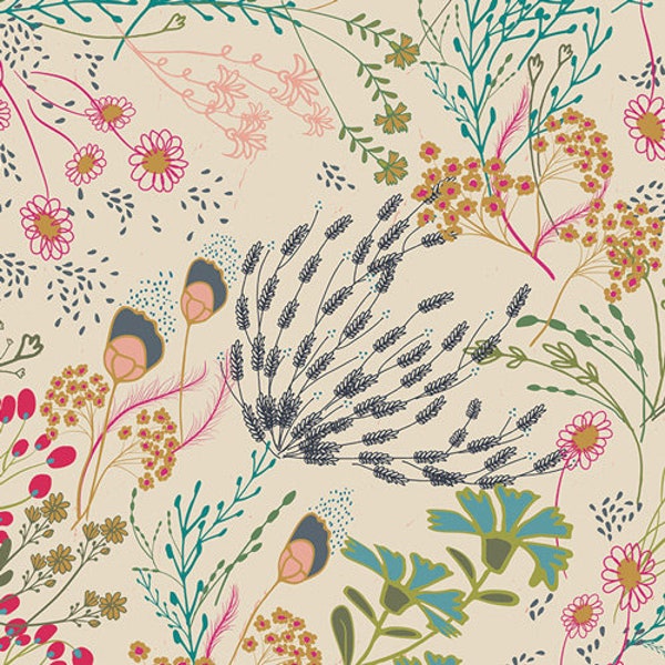 Meadow Vivid, From Indie Folk, by Pat Bravo for Art Gallery Fabrics, Sold by the 1/2 yard or the yard