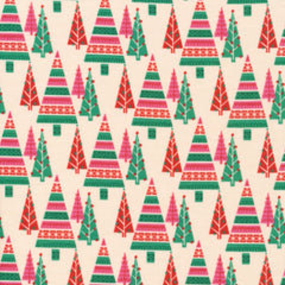 Christmas Past, Pretty Pines, By Lori Rudolph, for Cloud9 Fabrics, Organic quilting cotton, sold by the 1/2 yard or the yard