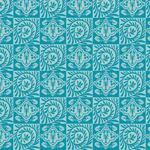 Costeira, Azulejos Azuis, Designed By AGF Studio, sold by the yard