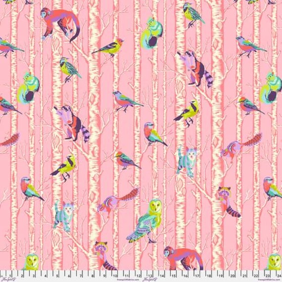 Full Moon Forest, Family Tree, in Honey, by Tula Pink, FreeSpirit Fabrics, sold by the 1/2 yard or the yard