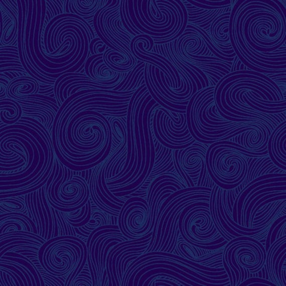 Just Color! - tonal swirl in Navy, Studio E - 1351-Navy, sold by the 1/2 yard or the yard