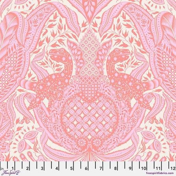 ROAR! Gift Rapt, Blush , PWTP224.BLUSH, by Tula Pink, for FreeSpirit, sold by the 1/2 yard or the yard,