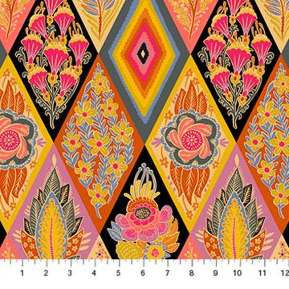 Shooting Star, Diamonds, AMT116-38L, in Honey, By Anna Maria Parry, Anna Maria Textiles, sold by the yard