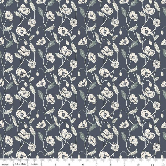 Elegance Ethereal, in  Navy, By Corinne Wells, For Riley Blake Designs, Sold by the 1/2 yard or the yard